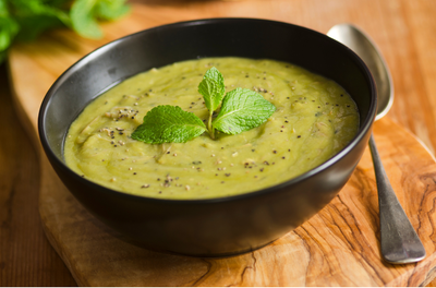 Vegan Green Pea Mint Soup